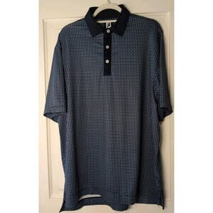 Footjoy Paisley Golf Polo Shirt Men's L Blue Sports Outdoor (978)
